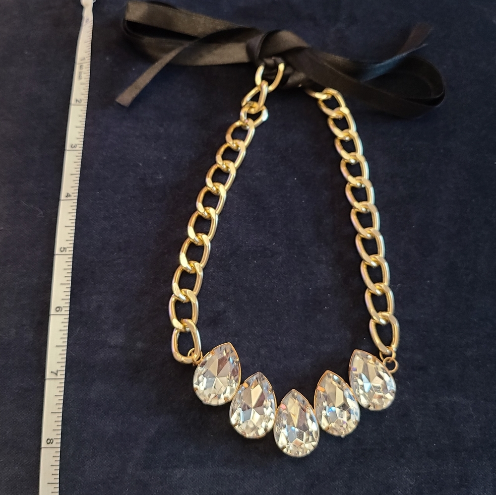 Gem Drop Statement Necklace - Picture 3 of 4